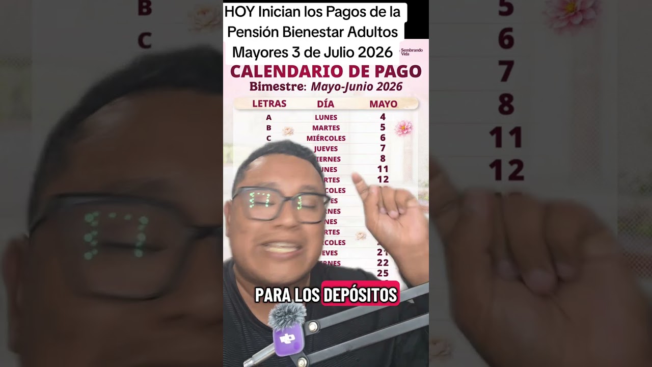 HOY Inician los Pagos de la Pensi&oacute;n Bienestar Adultos Mayores 3 de Julio 2026