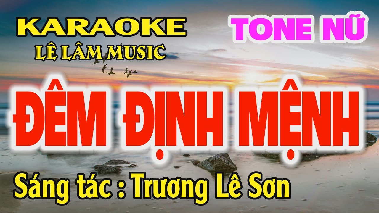 Đêm Định Mệnh Karaoke Tone Nữ ( Ebm ) Lê Lâm Music