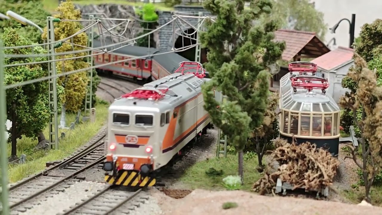 Rivarossi E646 with train navetta(Vitrains) eraV
