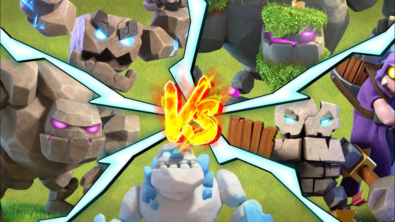 Golem Family Comparison! Who's Better? - Clash of Clans