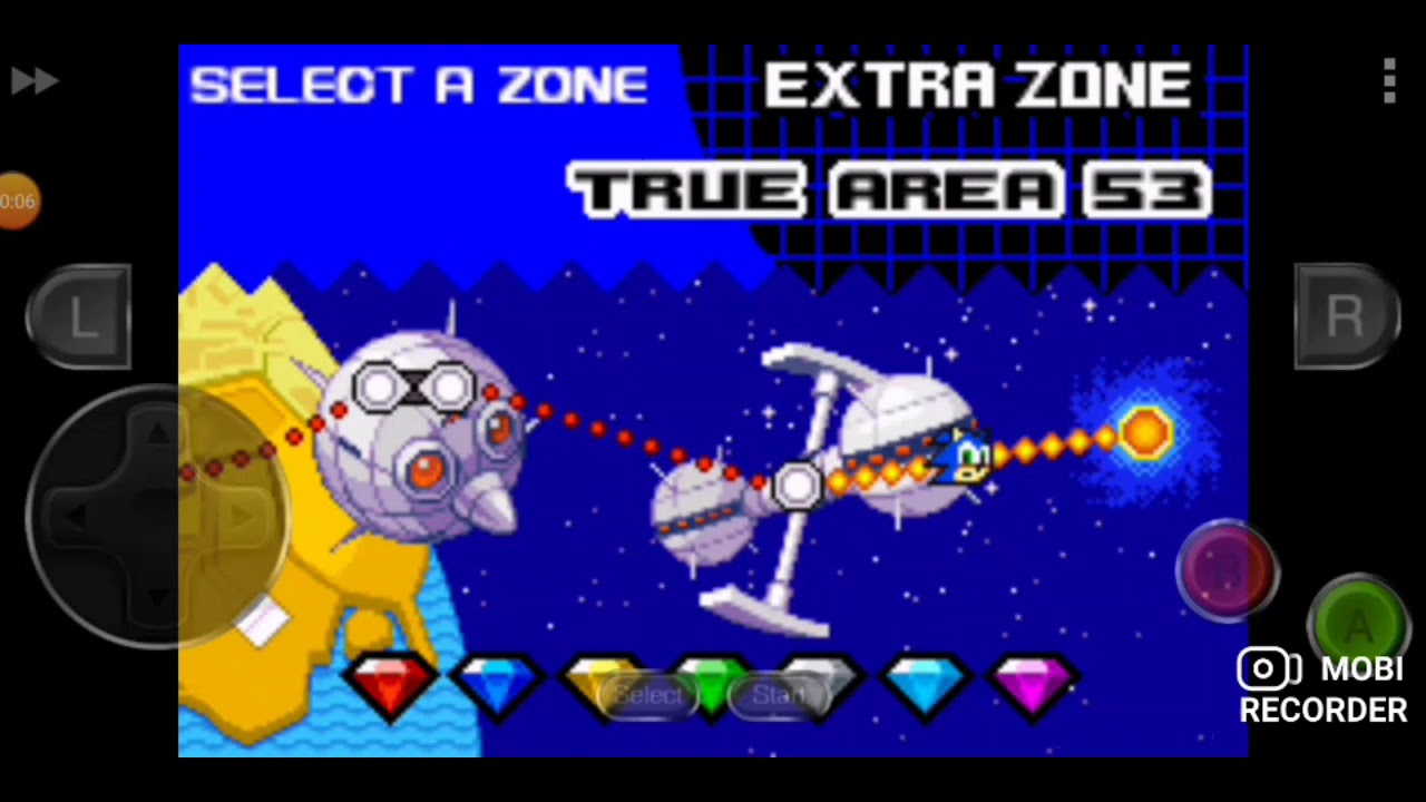 la verdadera area 53 (Sonic advance 2) retroland pro con cheat de rings infinitos