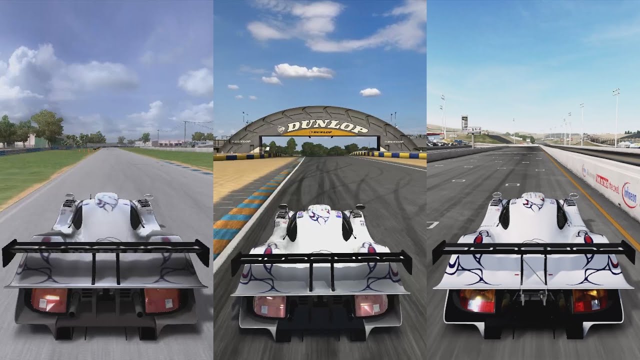 Porsche 911 GT1 Race Car in 10 different racing games (Forza, Grid, Project Cars and more)