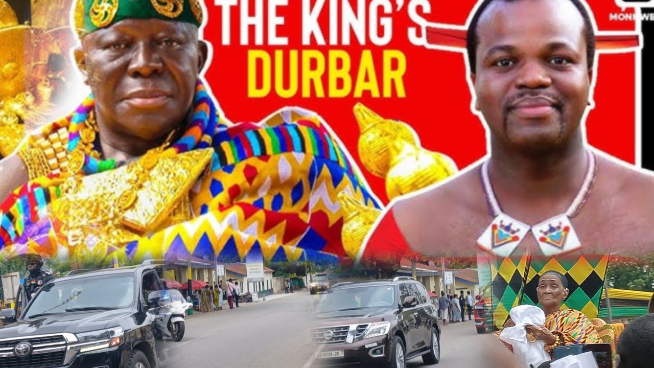 Asantehene , King Mswati 111 Of Eswatini Arrival At A Grand Durbar At The Manhyia Palace In Kumasi.!