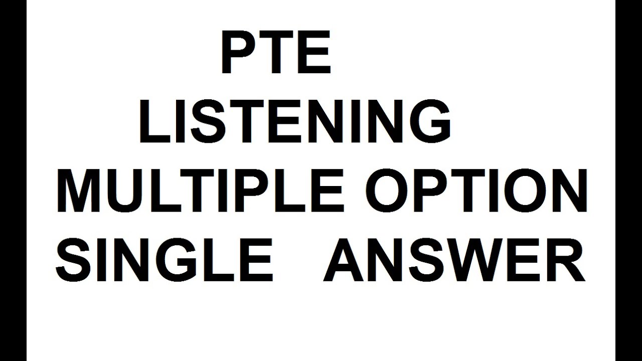 PTE Listening Multiple option single answer Unlimited practice tests