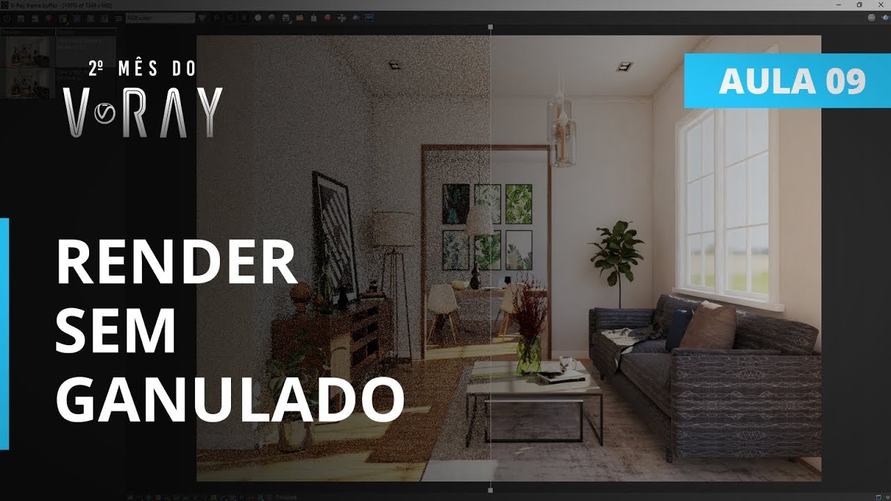 Vray 3.6 para SketchUp - Aula 09/30: Render Sem Granulado