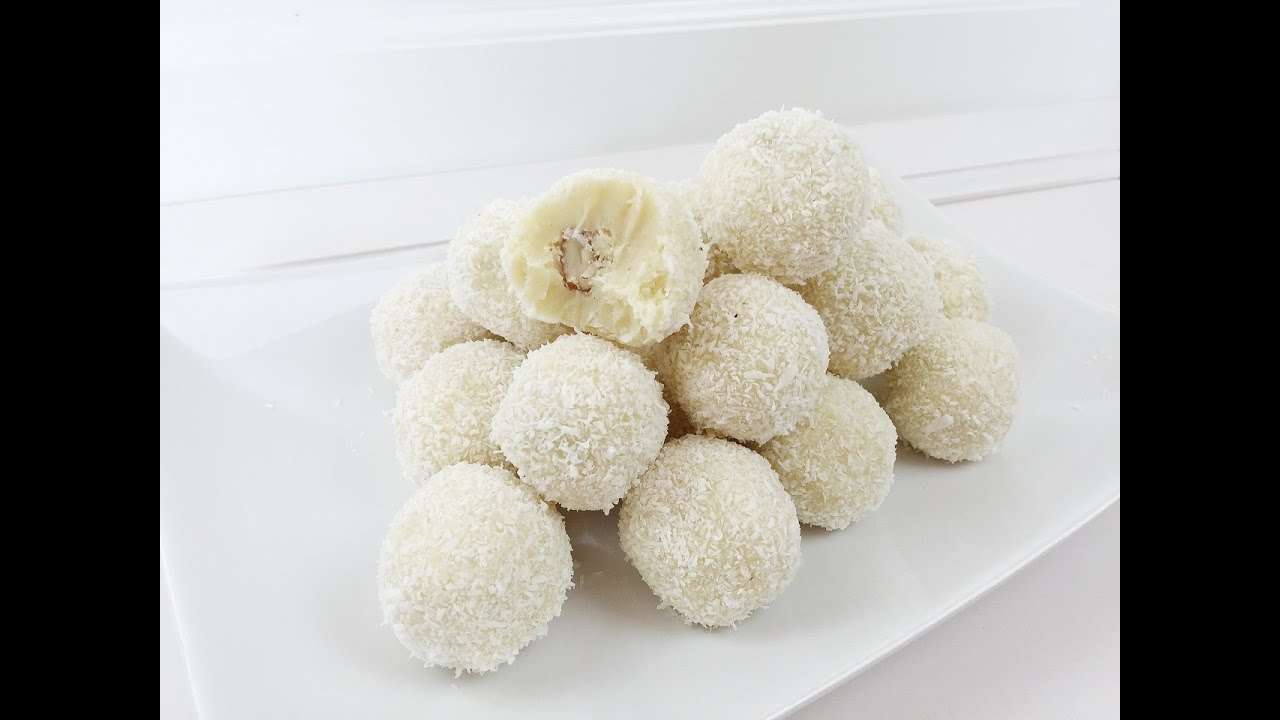 Hausgemachte Raffaellos - Kokospralinen mit Mandeln selber machen