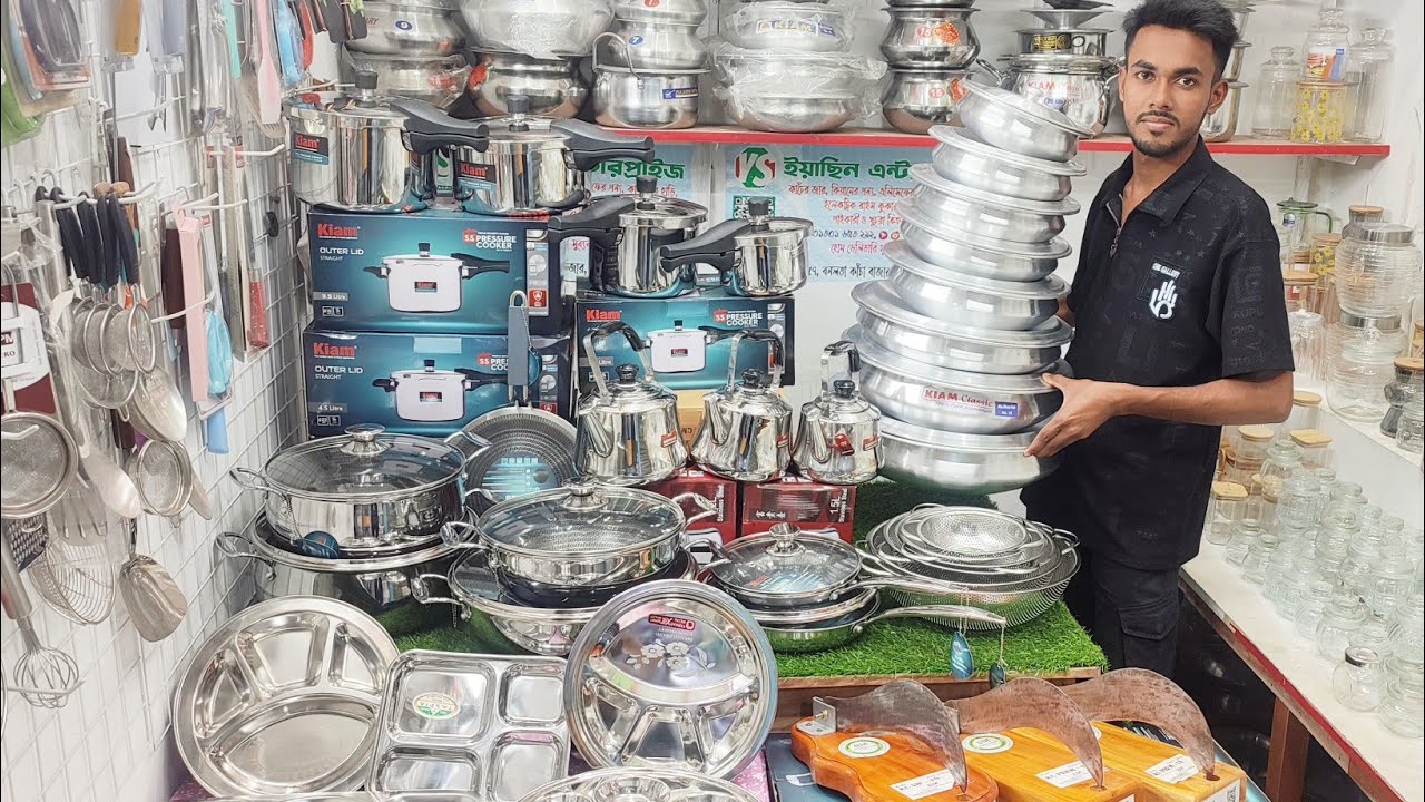 কিয়ামের ভাইরাল কুকিং সেট,হাড়ি, পেসার কুকার, ডিভাইডার প্লেট, ডিজিটাল বটি, এবং হানিকম এর কুকিং সেট