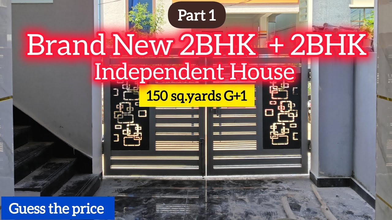 Independent House for Sale in Hyderabad | West Face G+1 | 2BHK+2BHK | ₹1.30 Cr | part 1