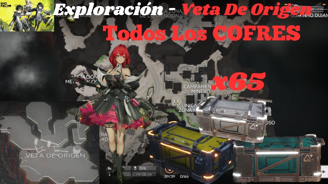ARKNIGHTS-ENDFIELD-Todos Los Cofres De La Zona VETA DE ORIGEN- Ruta completa