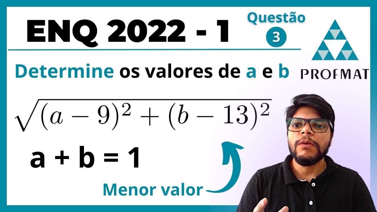 Sejam x e y números reais. Prove que x² + y² ≥ | x+y| /√2 | Profmat ENQ 2022  questão 3 MA11 Números