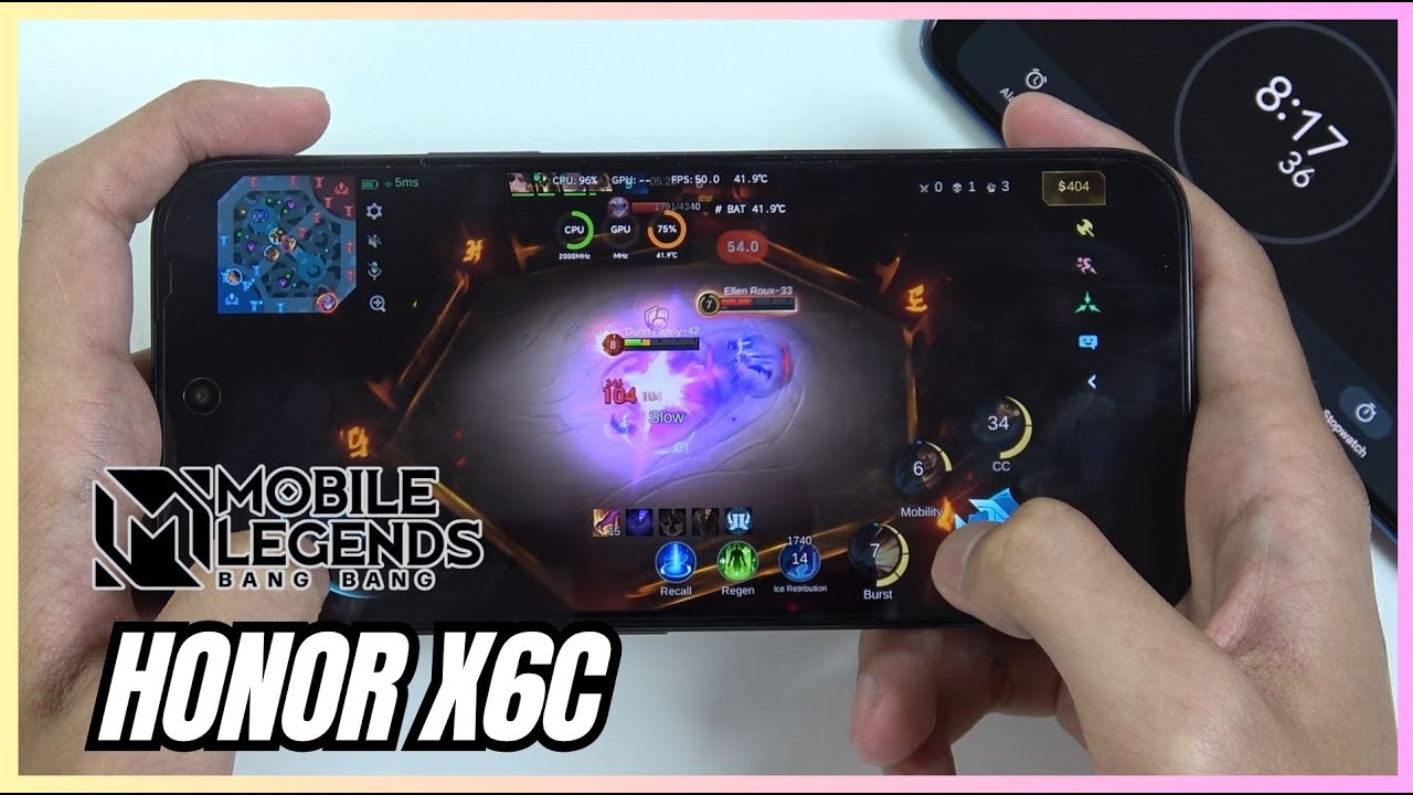 Honor X6C Mobile Legends Gaming test MLBB | Helio G81 Ultra, 120Hz Display