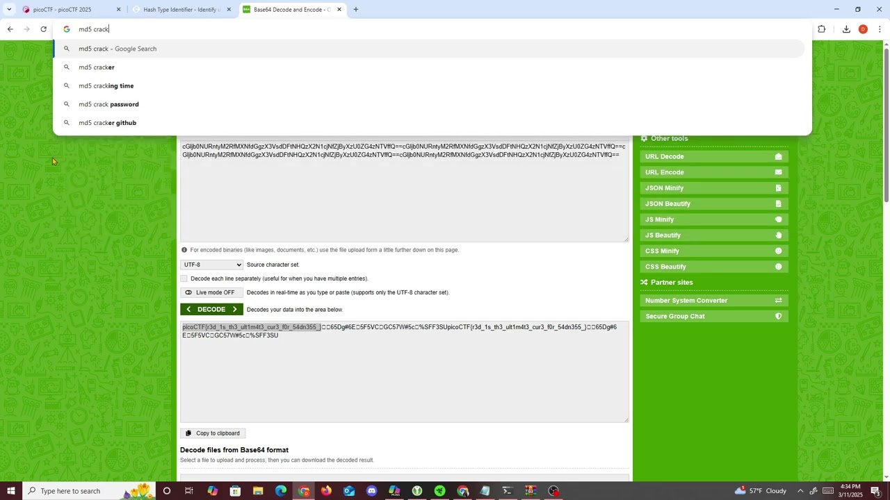 PicoCTF HashCrack