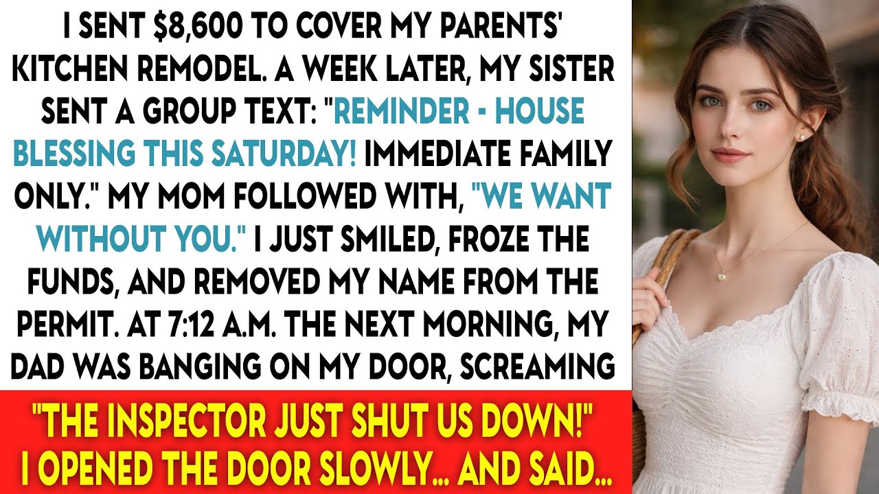 I Sent $8,600 To Cover My Parents’ Kitchen Remodel. A Week Later, My Sister Sent A Group Text...