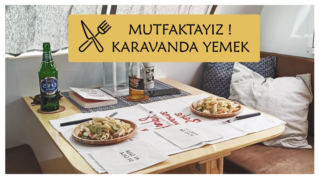 Karavanda Mutfak Yeterli Mi ? | Yemek Yaptık ! |  Sebzeli Kremalı Makarna |  Mutfaktayız |