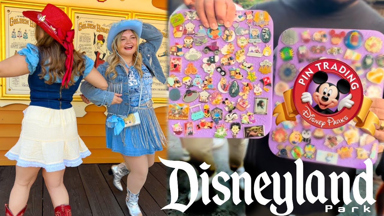 Meeting Disneyland Characters & Pin Trading | Cowgirl Princess Disney Bound Outfits!