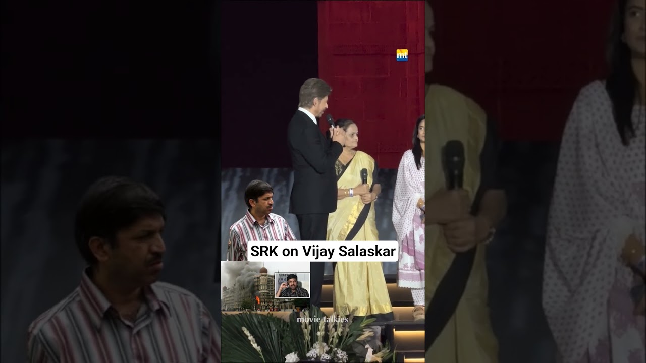 #shahrukhkhan pays respect to #vijaysalaskar and his daughter #srk