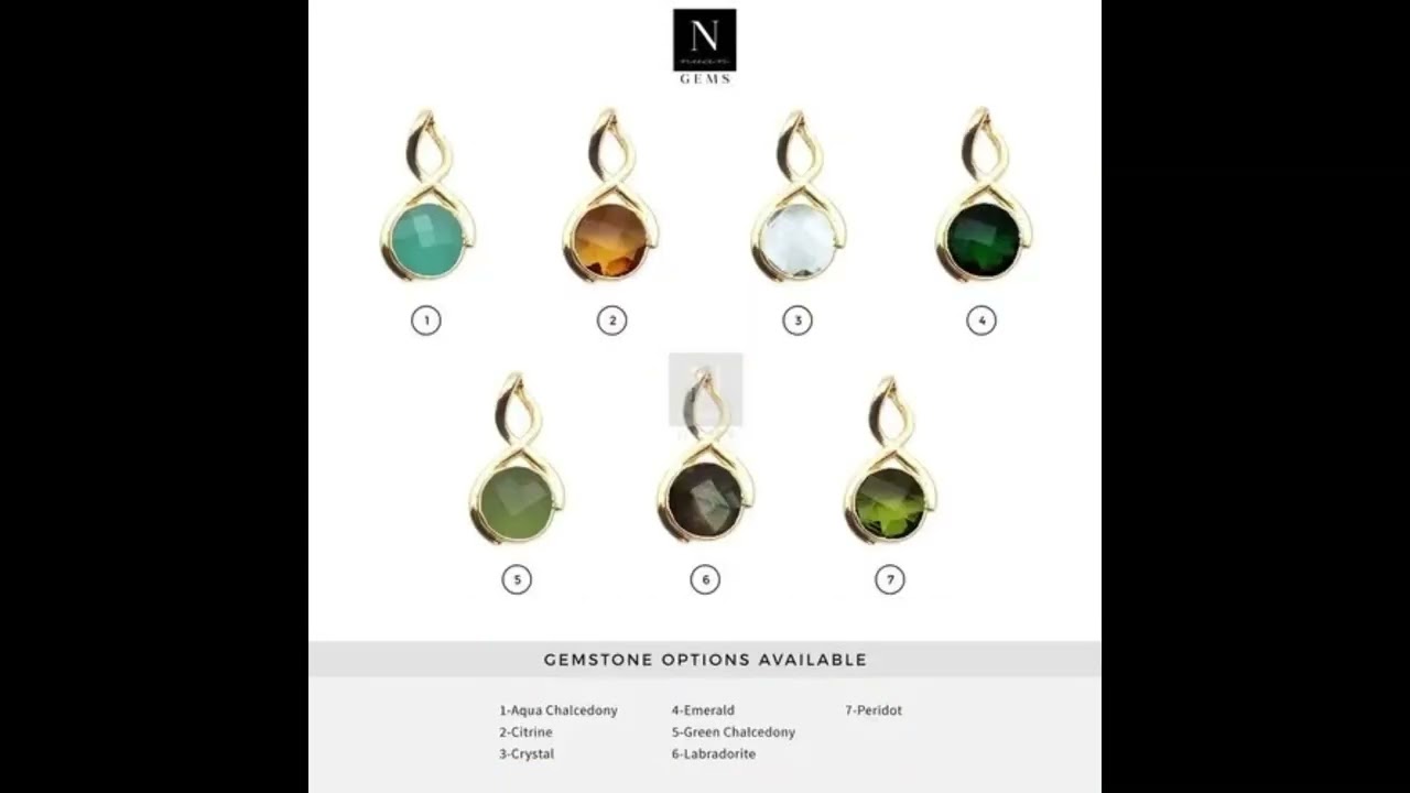 25x14 mm DIY Gemstone Pendant