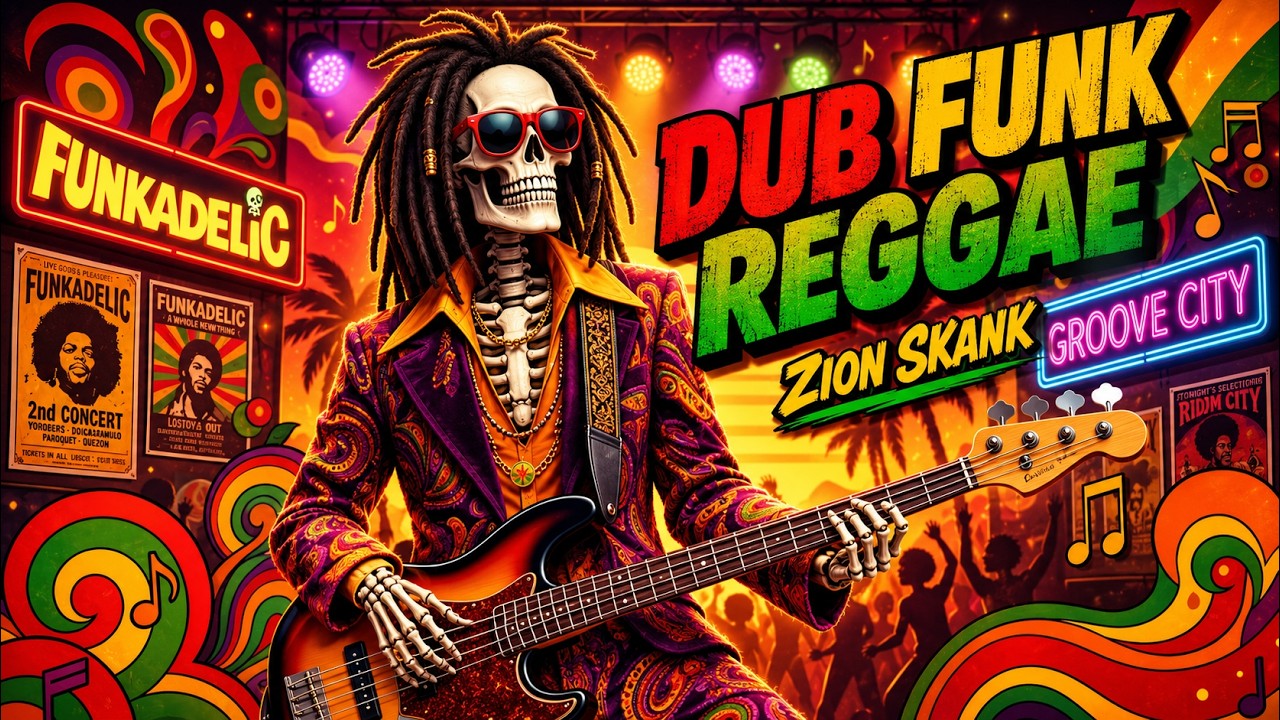 Reggae Funk Instrumental Groove – 26 Minutes of Bass & Rhythm | Zion Skank Groove