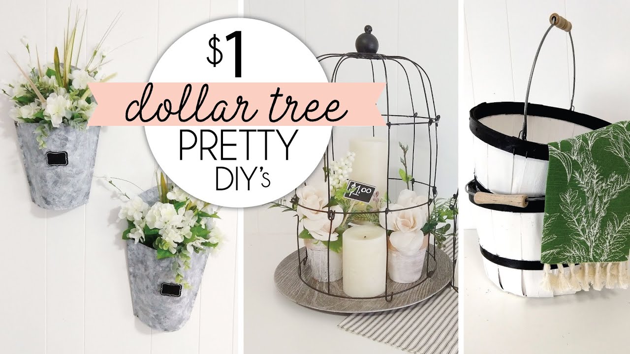 Dollar Tree DIYs | PRETTY farmhouse DIYS | EASY DIYS