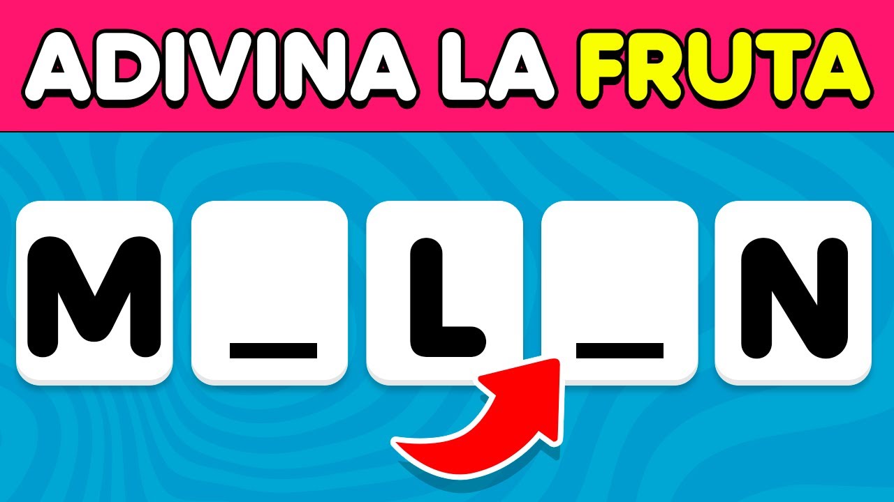 Adivina 80 Frutas sin VOCALES 🍌✅ Fácil, Medio, Difícil, Imposible