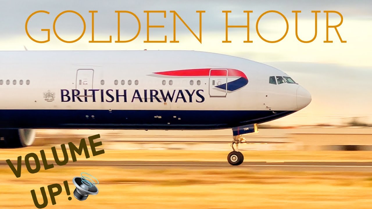 GE90-115B Howl - Golden Hour Departure B77W BA *volume up*