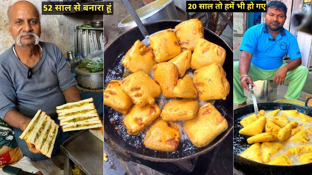70 साल के हलवाई से सीखो क्रिस्पी ब्रेड पकोड़े बनाने के एक एक राज - Bread Pakoda Recipe