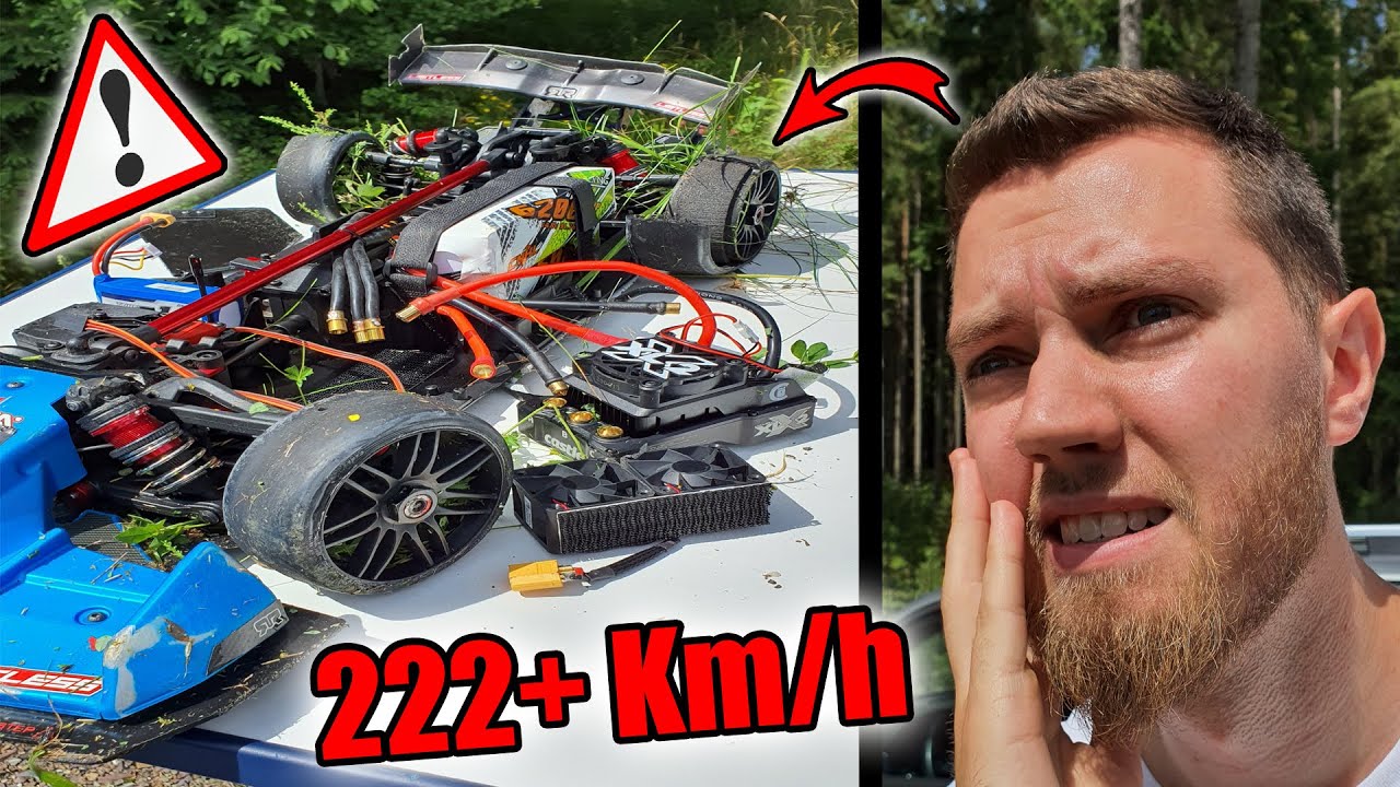 1.100€ RC AUTO hebt WIEDER bei über 200 Km/h AB und dabei PLATZEN 2 REIFEN! (Neuer Rekord)