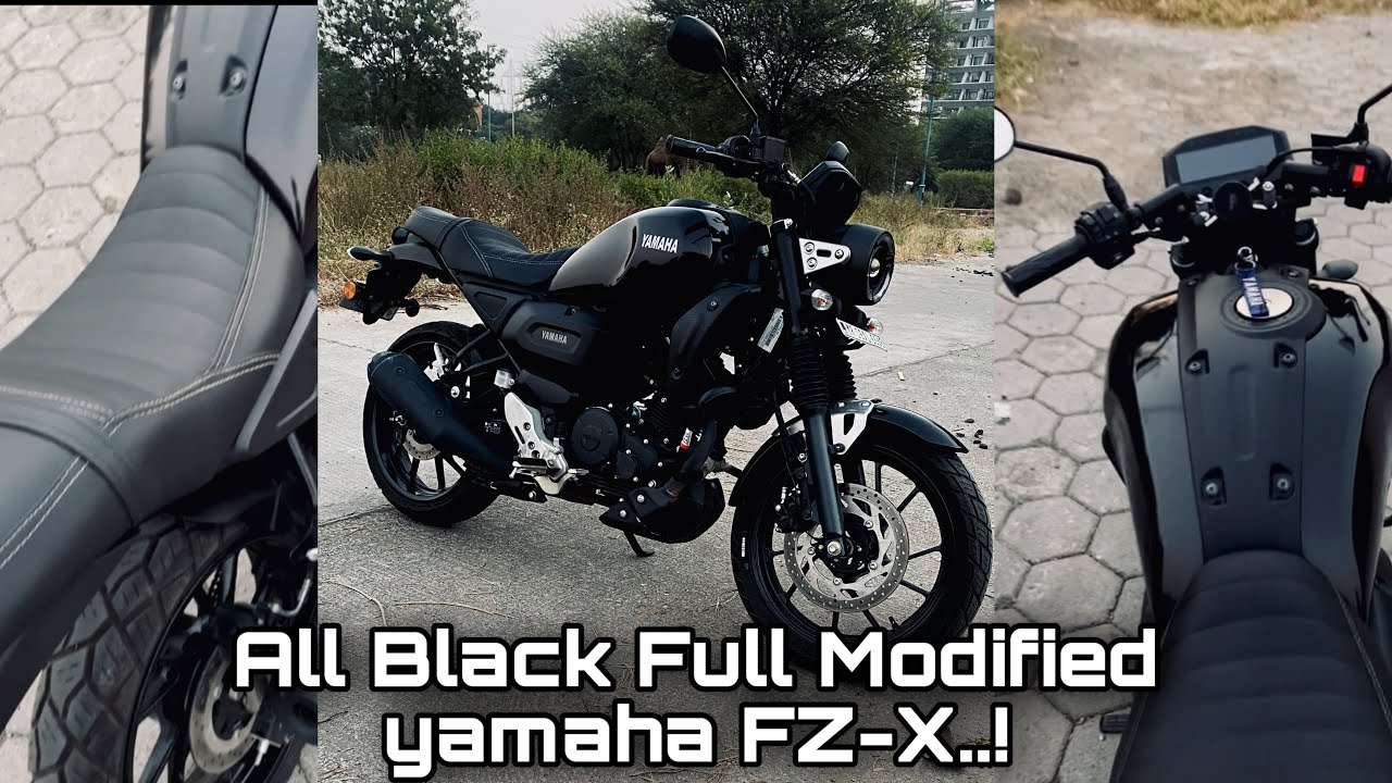 Yamaha FZ-X converted into XSR 155 | best FZ-X of INDIA | New handlebar, Black wrap, New seat part-1
