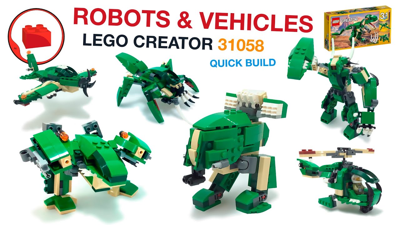 Lego MOCs Robot, Mech, Vehicles - Animated Review & Quick Building - Lego Creator 31058