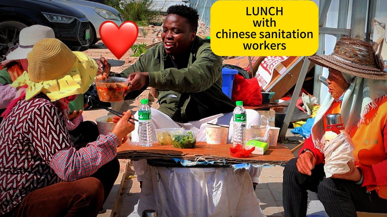 LUNCH with Chinese sanitation workers #viral