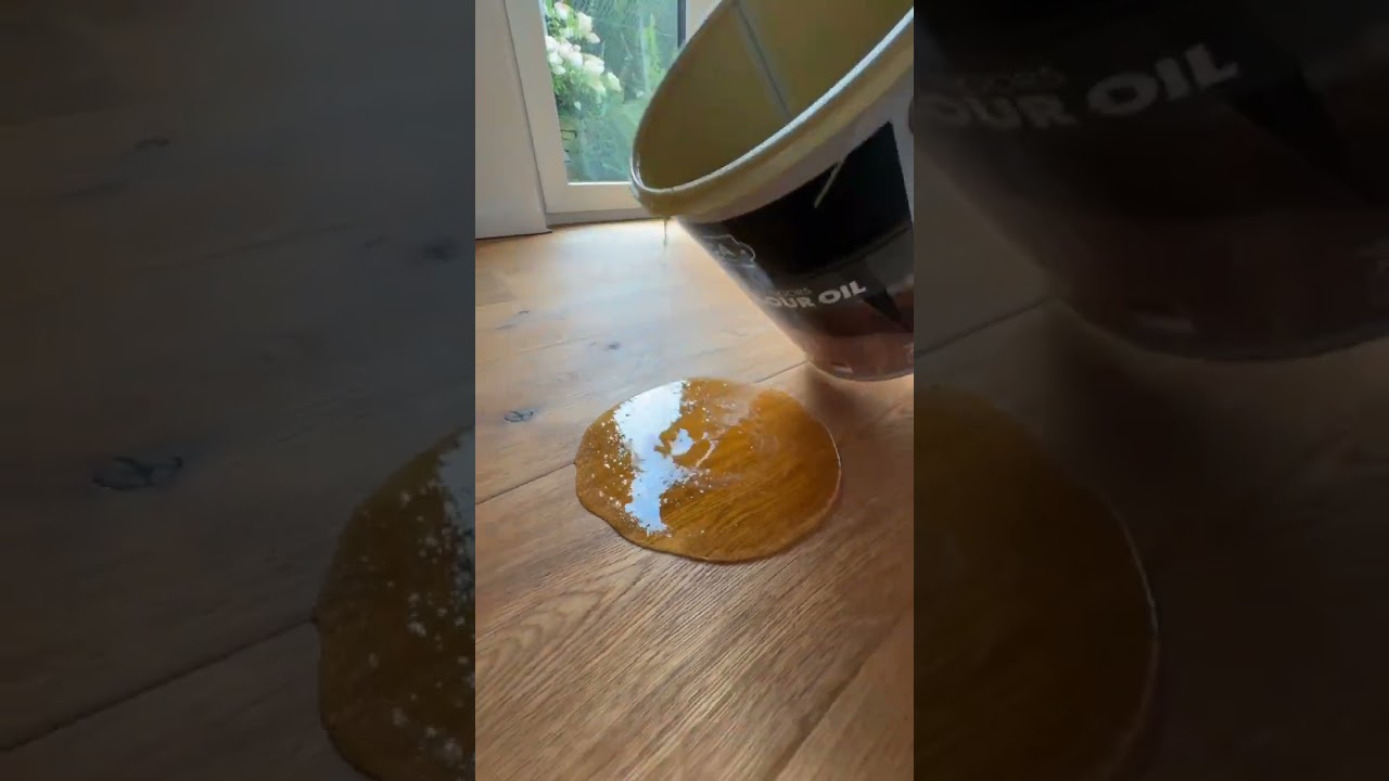 Parkett &ouml;len / Holzboden oil auftragen / Holzoberfl&auml;che versiegeln polieren/ Parkett mit Hardwachs&ouml;l