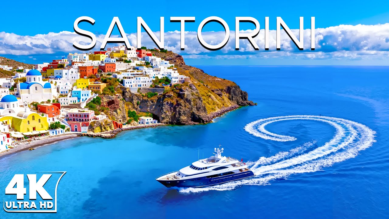 [4K]  Santorini - Golden Shorelines & Endless Summer Glow | Deep House Chill