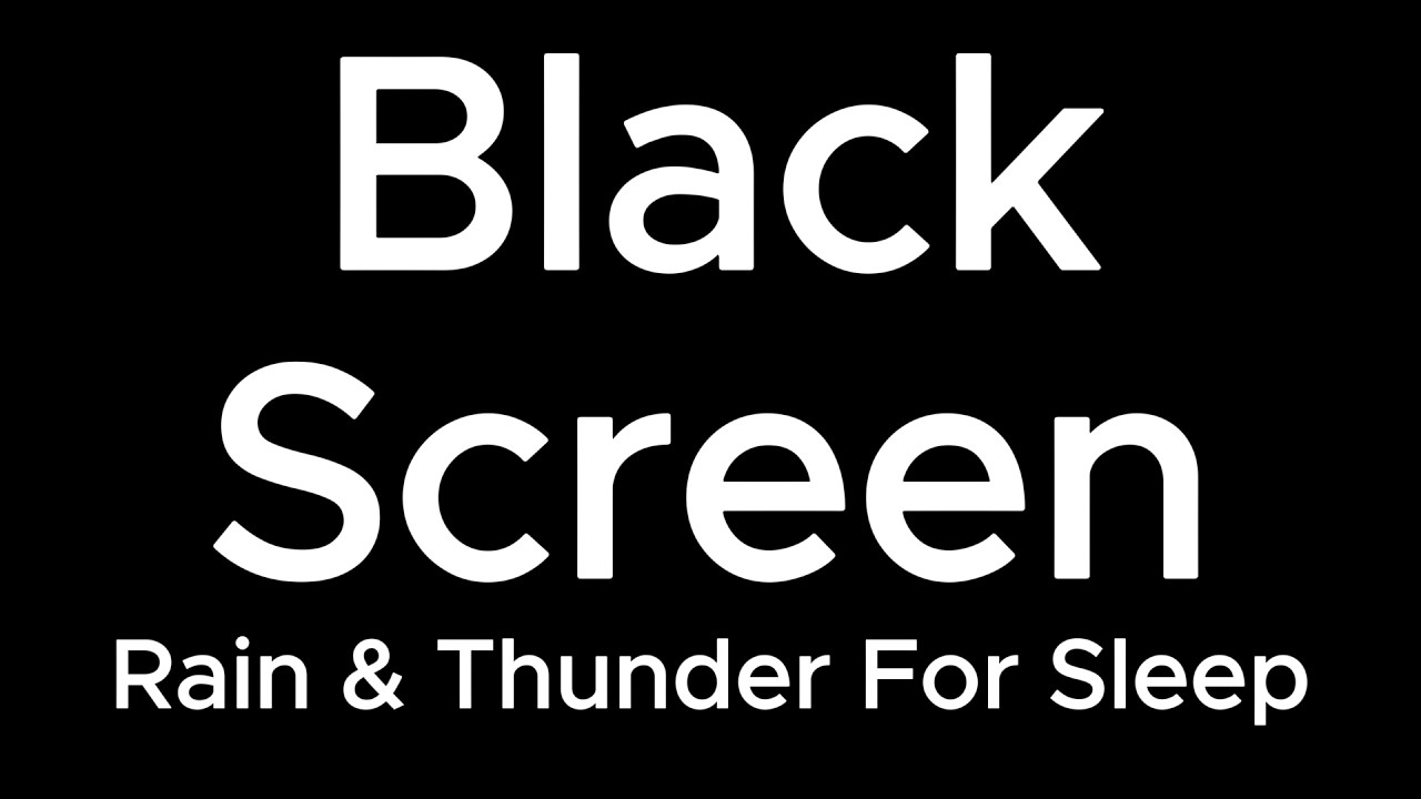 Black Screen Rain & Distant Thunder 🌧️⚡ Dark Storm Sounds for Deep Sleep