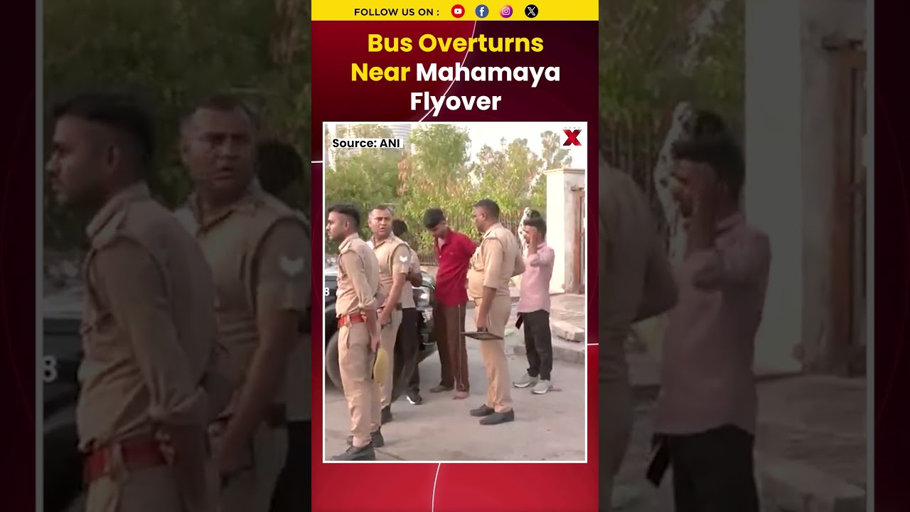 Noida Bus Overturns Near Mahamaya Flyover, Several Passengers Injured
