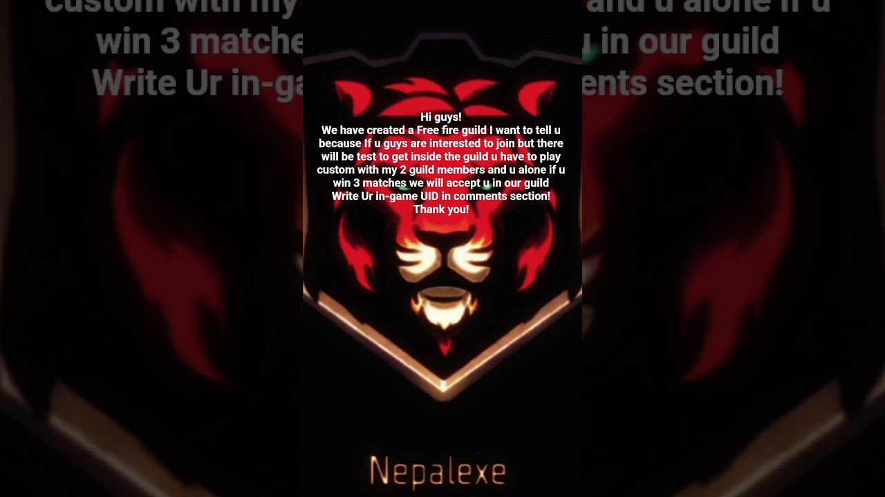 Join my new ff guild 😉#frerfire #freefireshorts #freefireguild #freefireguildtest #freefireguildjoin