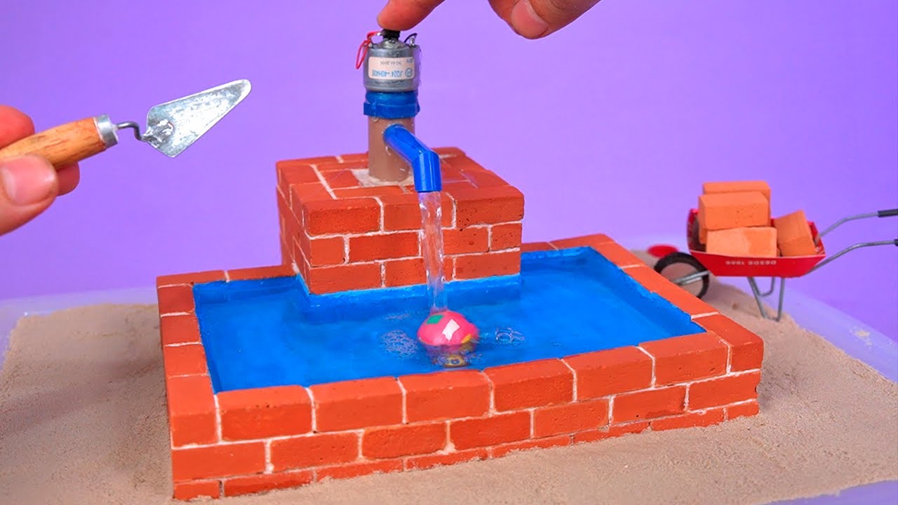 Удивительные WATER FOUNTAIN сделаны с мини-кирпичи и перерабатываемых материалов
