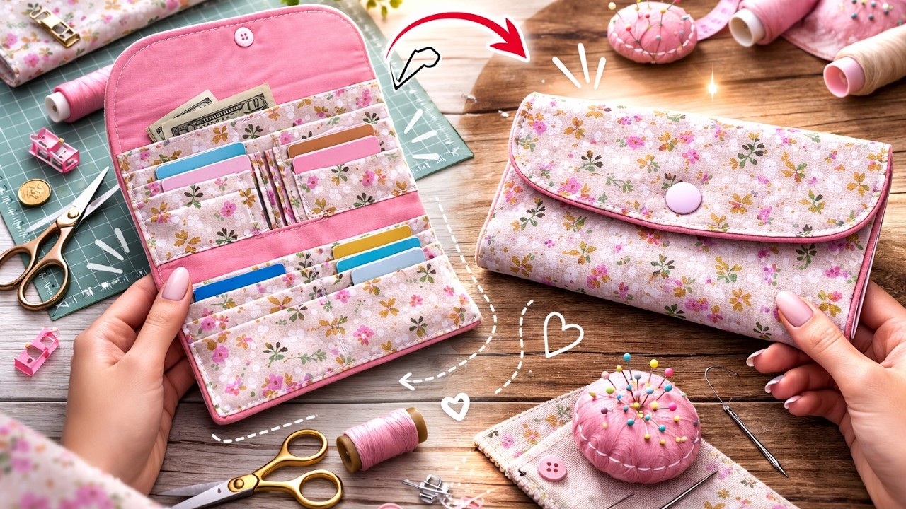 DIY Monedero Tarjetero Romántico | Ideal para regalar o vender | Tutorial Fácil y paso a paso