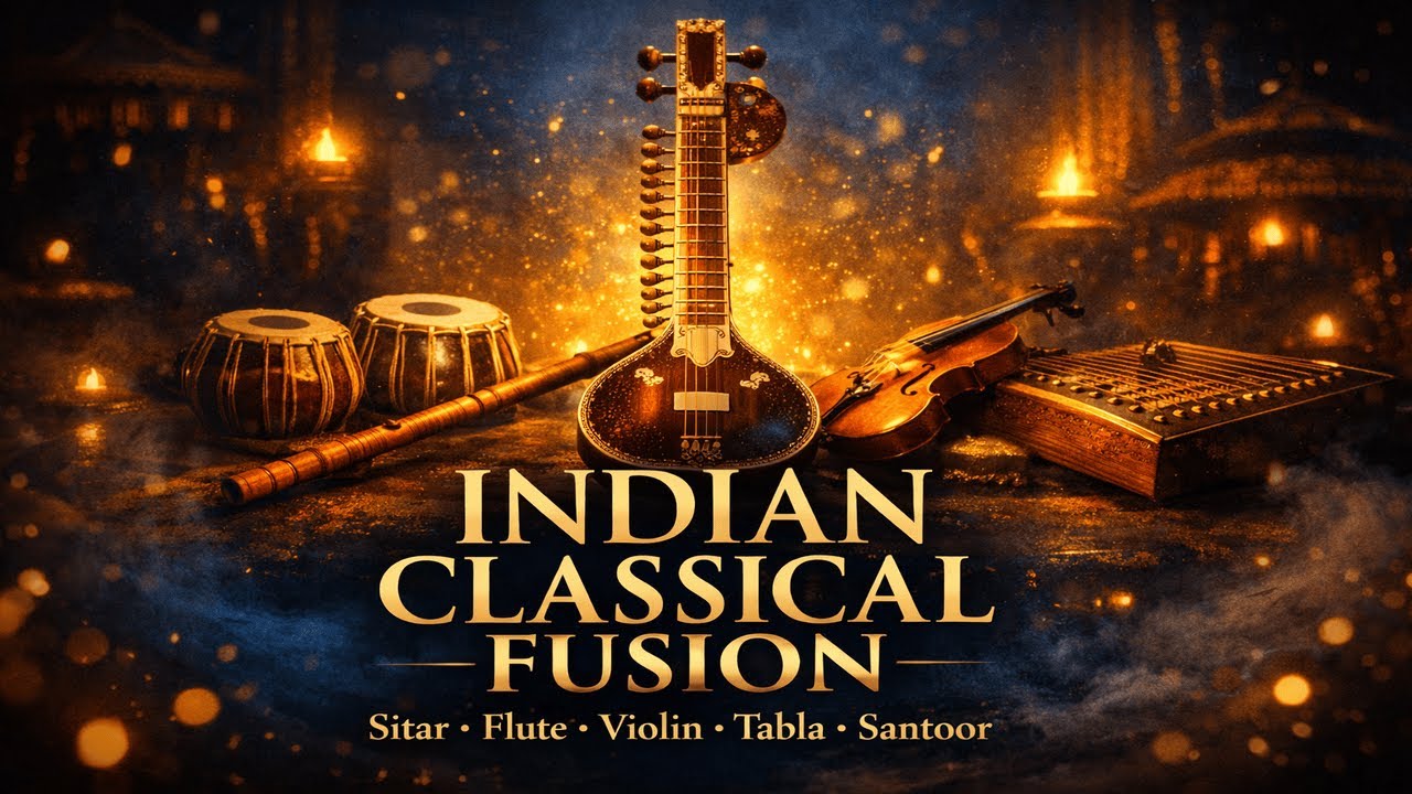 Indian Classical Fusion 🎶 Sitar, Flute, Violin, Tabla & Santoor | Deep Meditation Music 2026