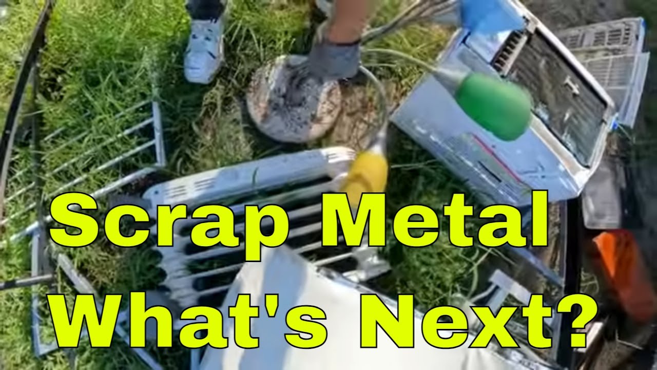Picking up a load of scrap metal for recycling.