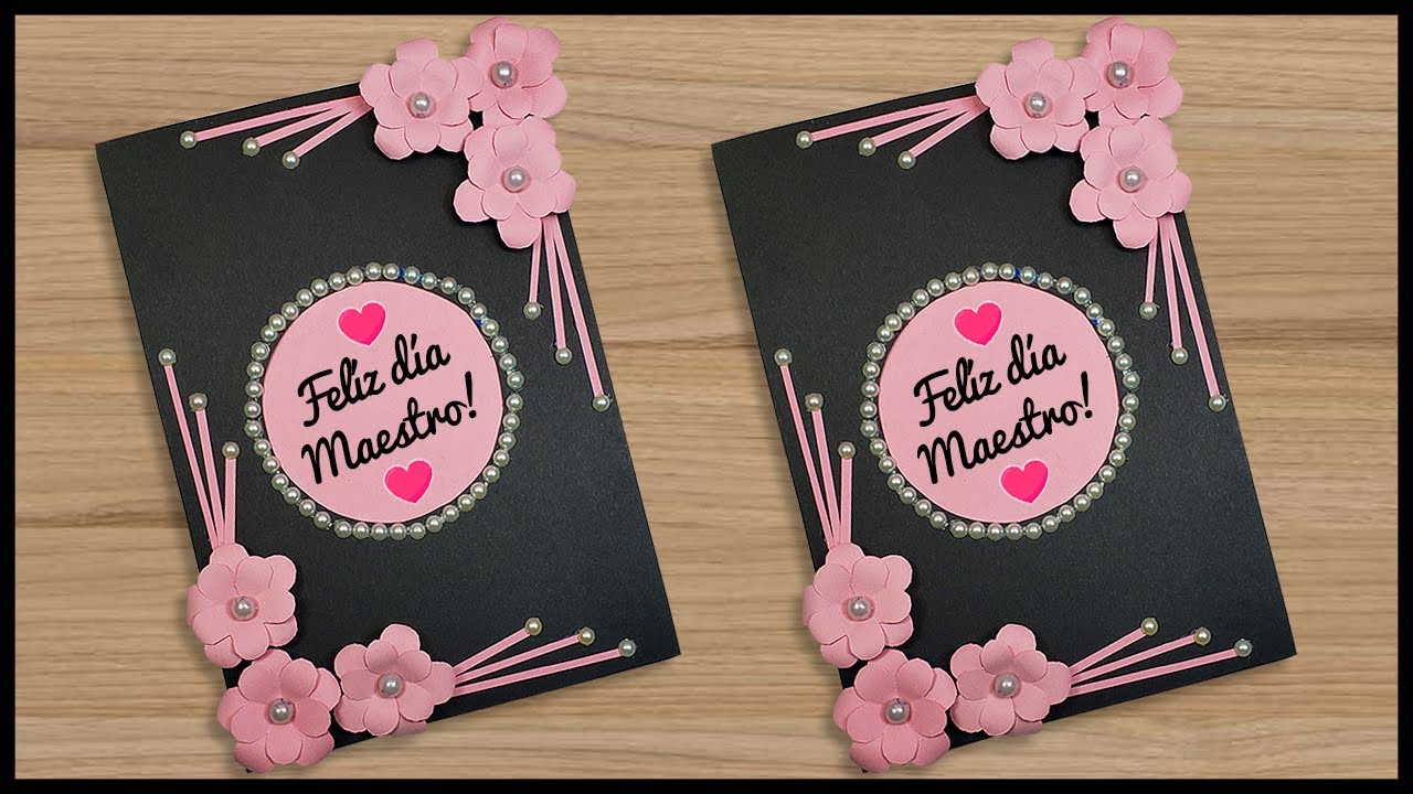 🌸✨ HERMOSA TARJETA PARA EL DÍA DEL MAESTRO 😚💐 Teacher's Day Card | Tarjeta hecha a mano