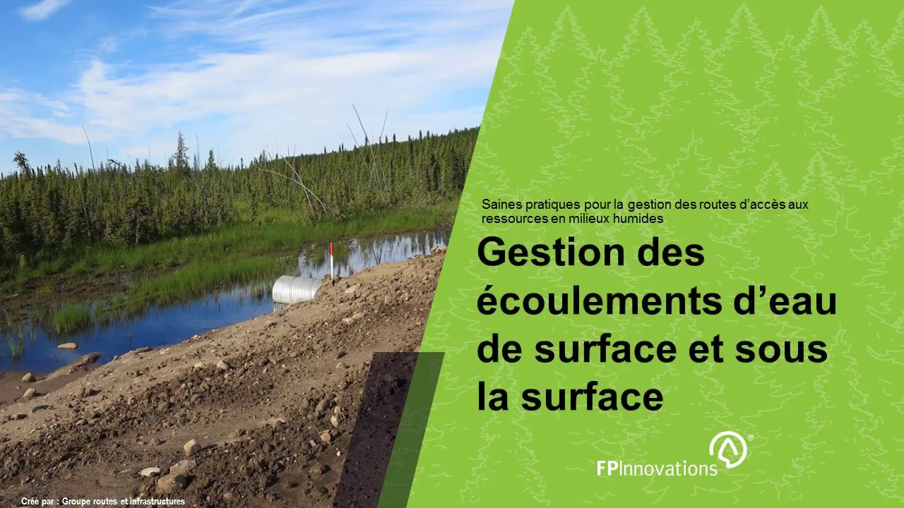 Routes d’accès et milieux humides : gestion de l’écoulement de l’eau en surface et sous la surface