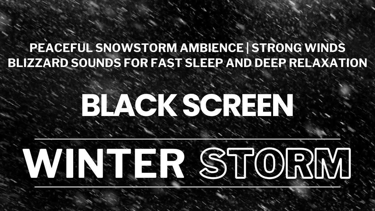 Peaceful Snowstorm Ambience | Strong Winds & Blizzard Sounds for Fast Sleep and Deep Relaxation