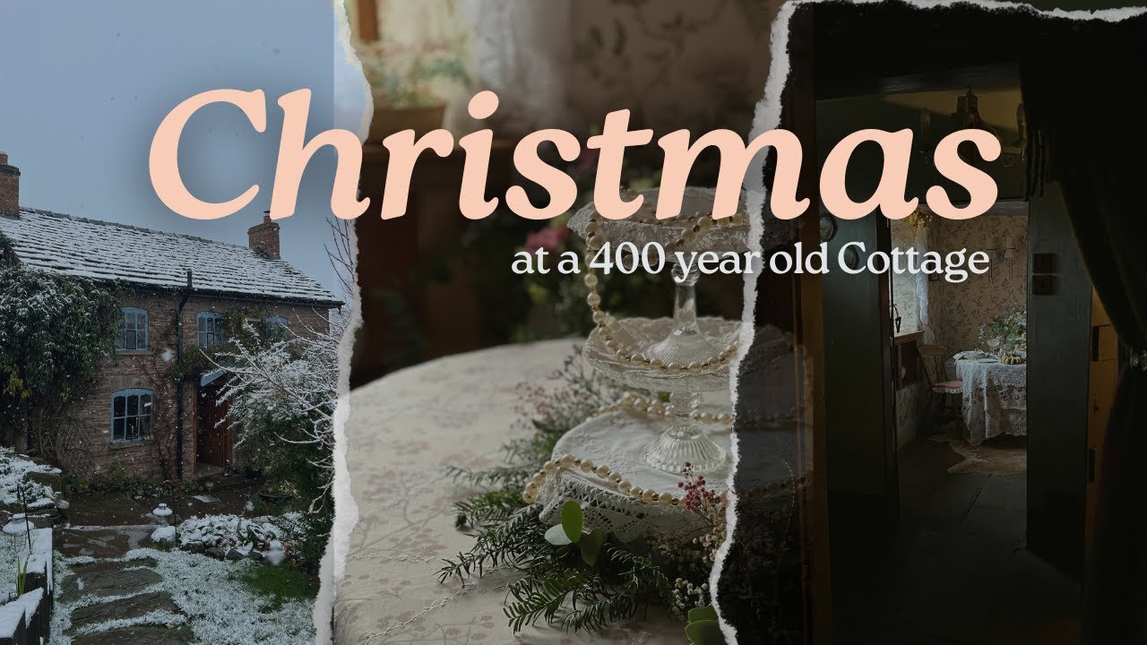Setting the table in my little 400 years old Christmas Cottage – Victorian inspired