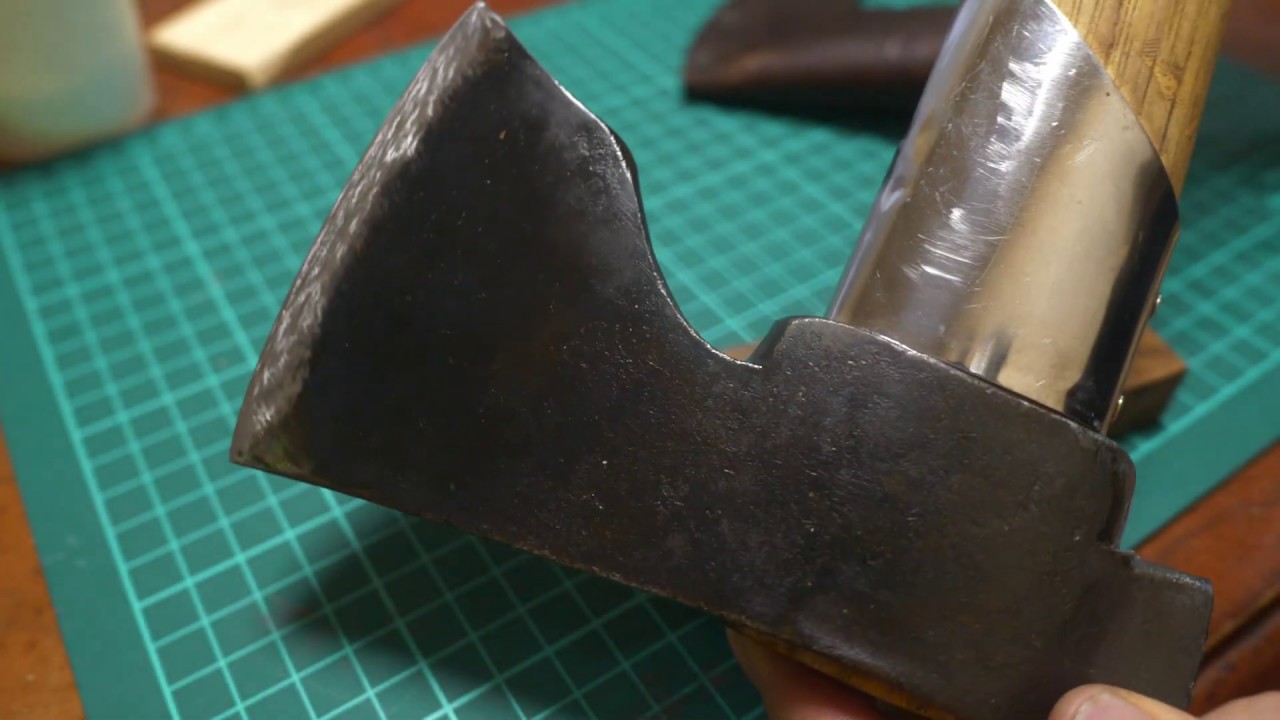 斧の研ぎおろし＆黒錆加工