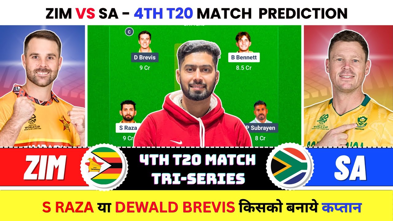 ZIM vs SA Dream11 Prediction, ZIM vs SA Dream11 Prediction Today, ZIM vs SA Today Match Prediction 