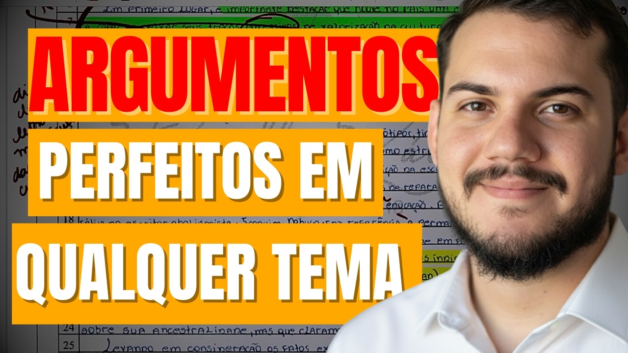 COMO ESCREVER ARGUMENTOS PERFEITOS EM QUALQUER REDAÇÃO (AULA COMPLETA)