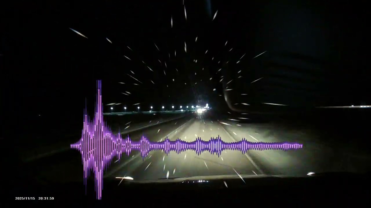 Dark cinematic electronic music road car trip