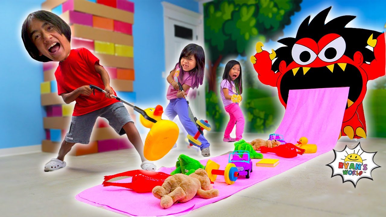 Ryan Rescues the Toys from the Gobble Monster!