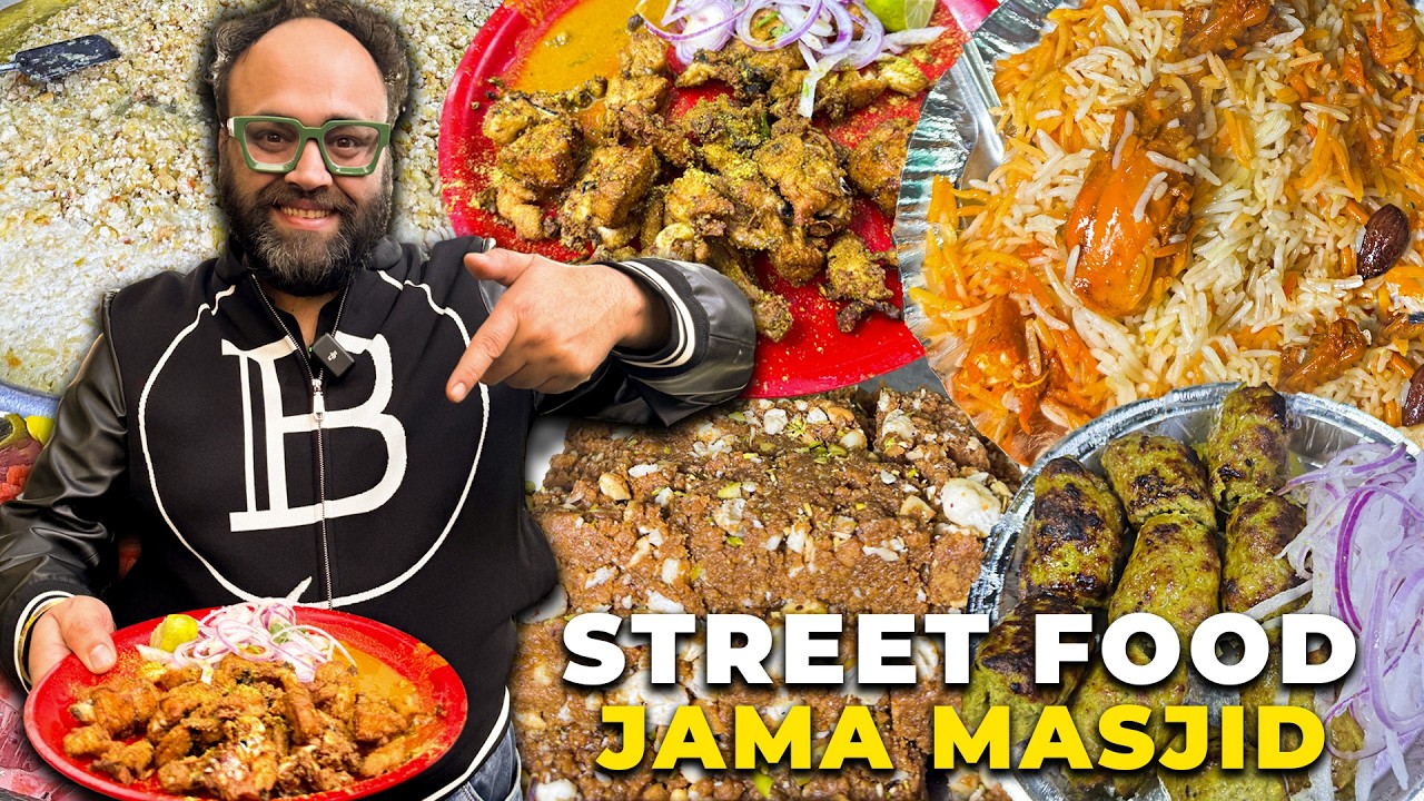 Street Food JAMA MASJID | Dori Wale Kebabs, Taufiq Biryani, JFC Chicken,  Mutton Nihari, Gajar Halwa