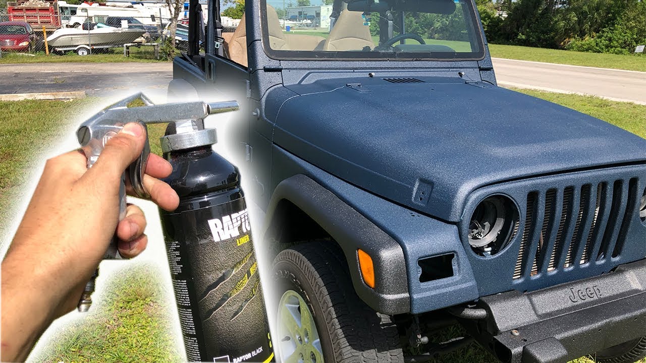 Painting My Entire Jeep With Upol Raptor Liner - DIY